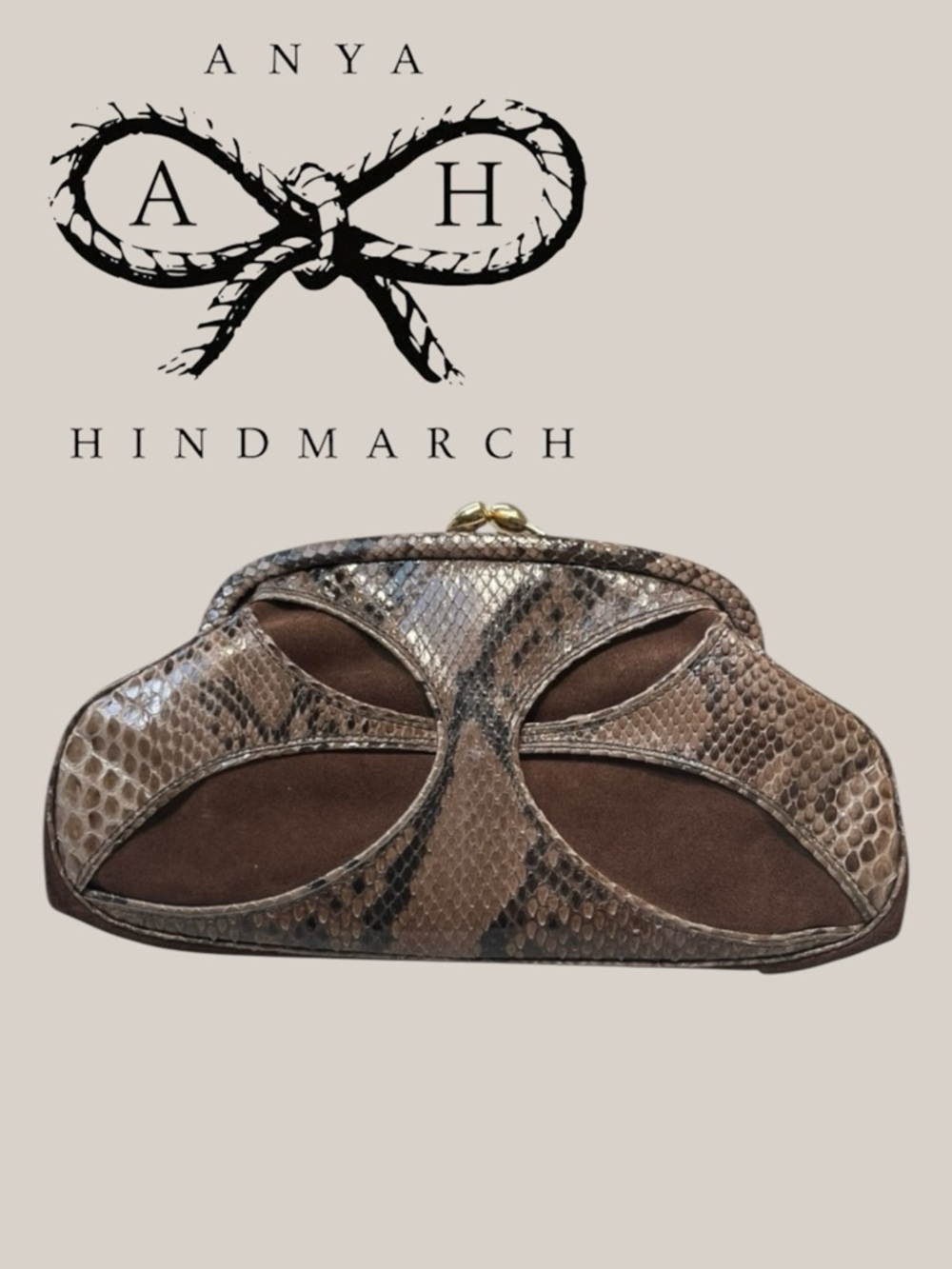 Vintage Anya Hindmarch Kisslock Clutch